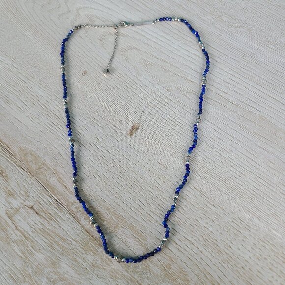 Kendra Scott Scarlet Silver Choker Necklace in Blue Lapis - Picture 1 of 2